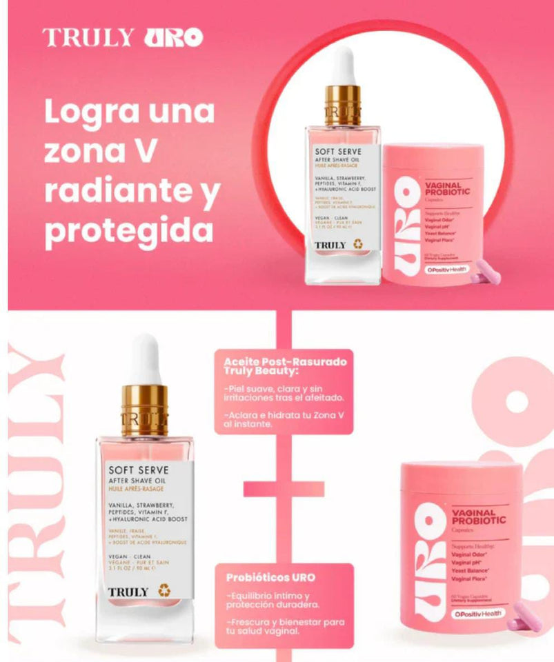 Sexy Combo: Aceite Íntimo Truly + URO Probióticos